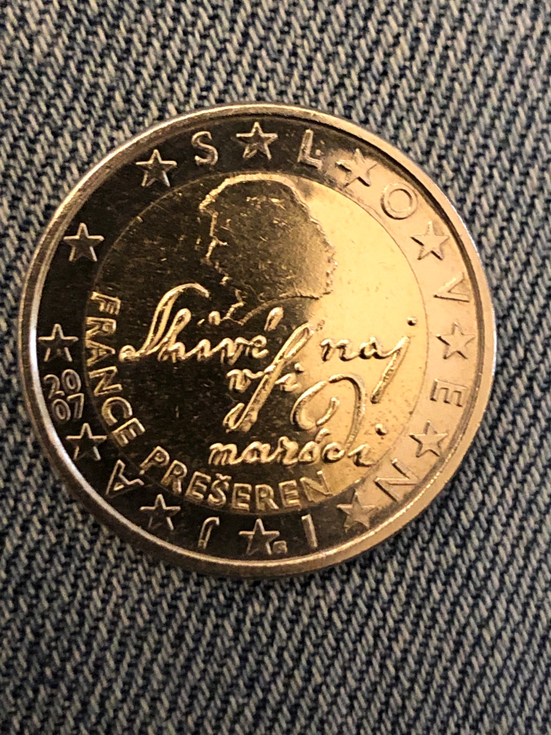 2 Euro Slovenia France Preseren 2007 Wert Coin 2 Euro Slovenia Slovenja 2007 France Preséren - Etsy