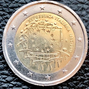 Coin 2 euro Italy 2015 - commemorative 30 years European Flag