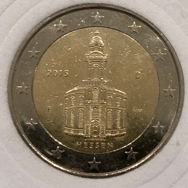 Coin 2 Euro Germany 'D' 2015 Hessen - St. Paul's Church in Frankfurt am Main - St Paul's Church - Rare