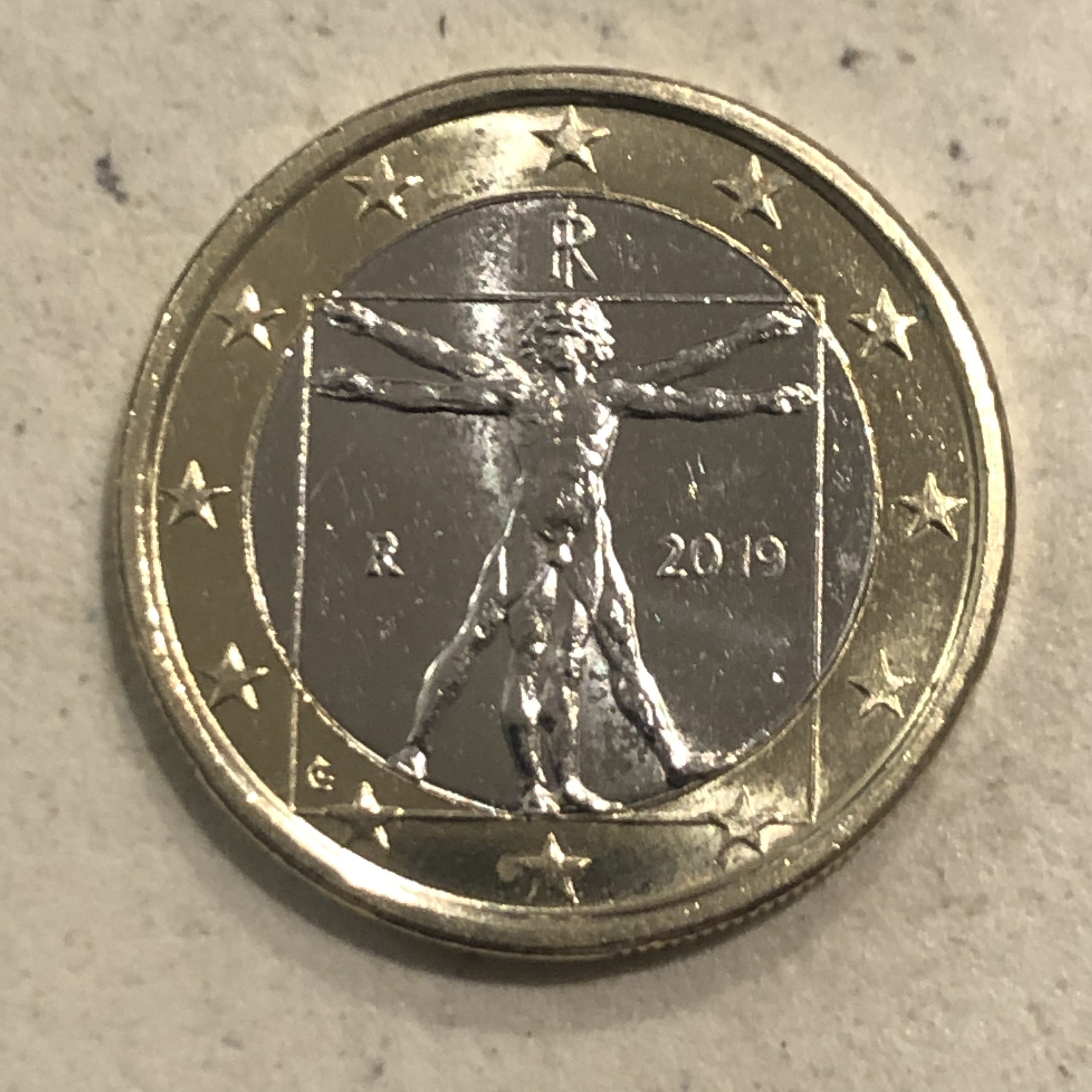 Piece De 1 Euro Rare Leonard Vinci Coin 1 Euro Italy 2019 Italia leonardo Da Vinci - Etsy