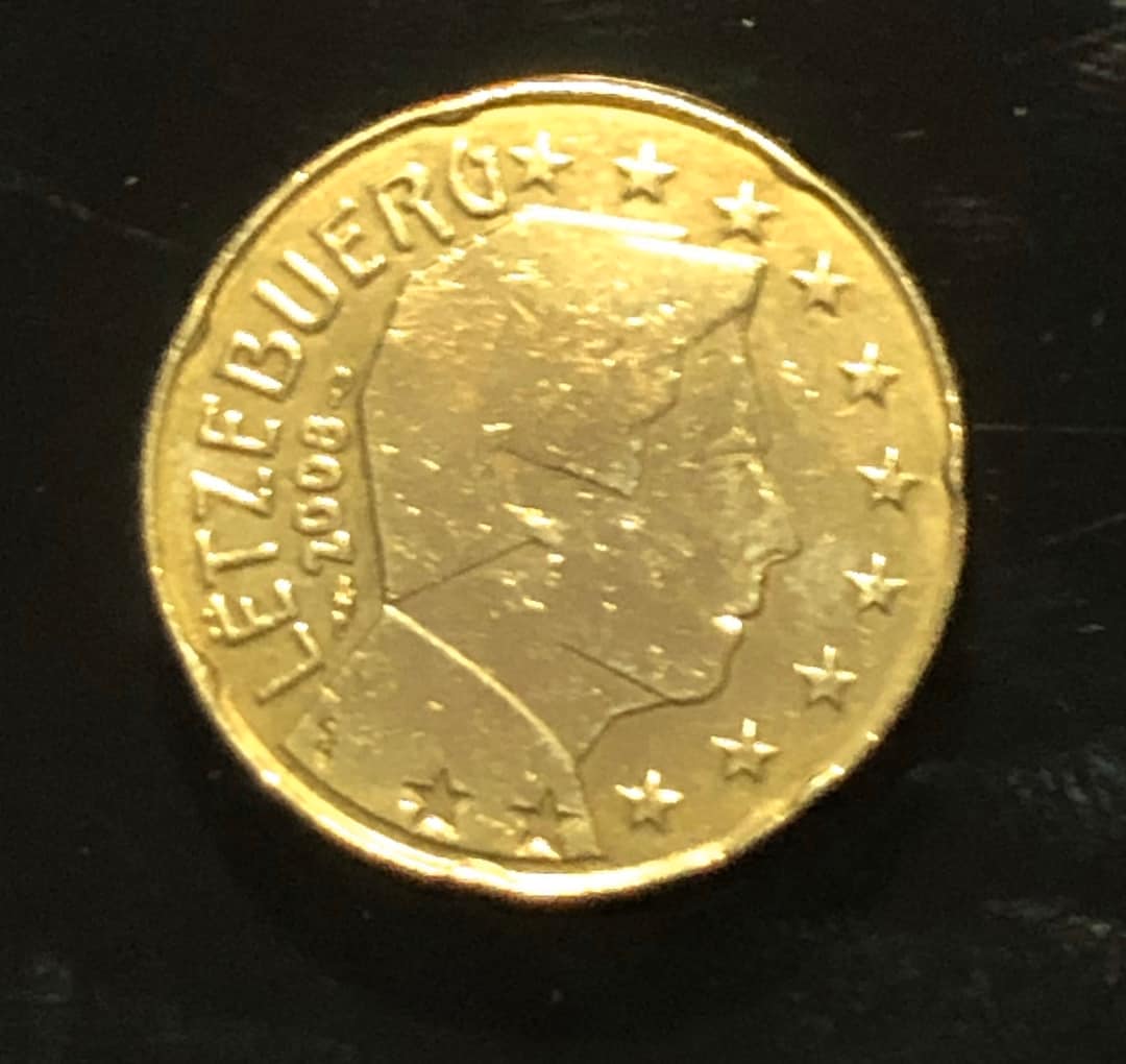 Coin 20 eurocent Letzebuerg 2008 Luxembourg Lussemburgo - Etsy 日本