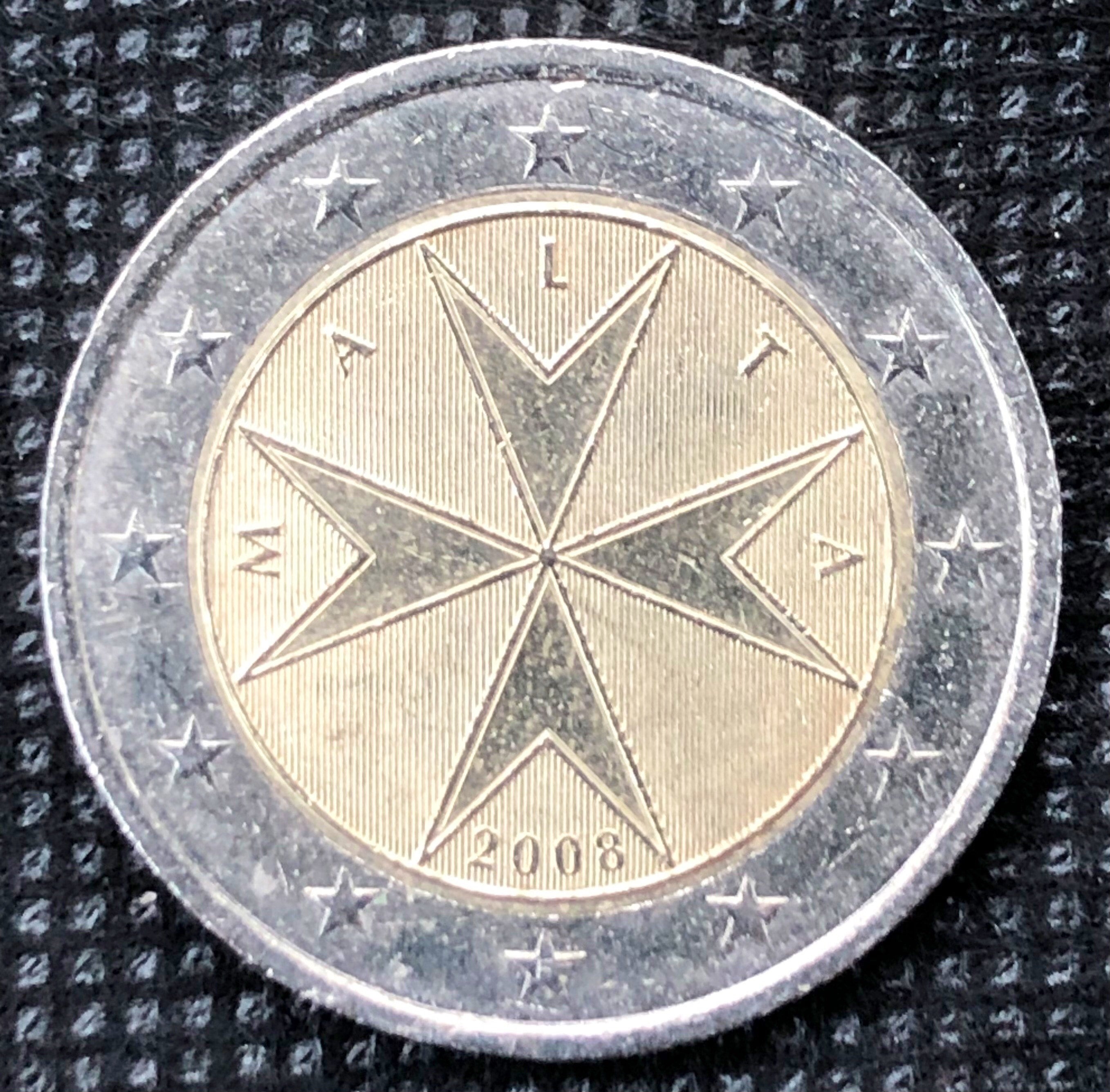 Piece De 2 Euros Malte 2008 Valeur Pièce 2 Euro Malte 2008 avec F France - Etsy France
