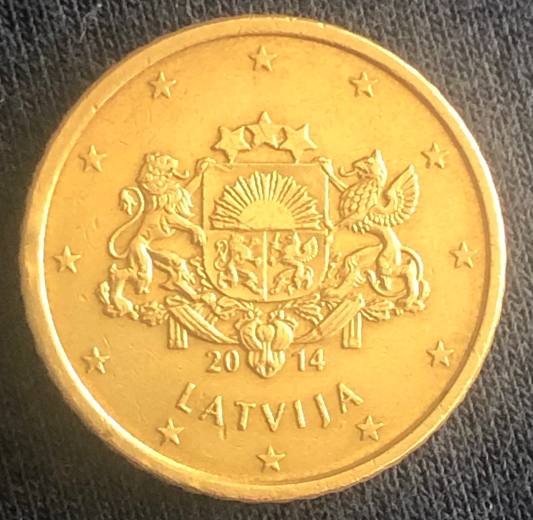 Latvijas Republika 2 Euro 2014 Wert Coin 50 Eurocent Latvia Latvija 2014 - Etsy