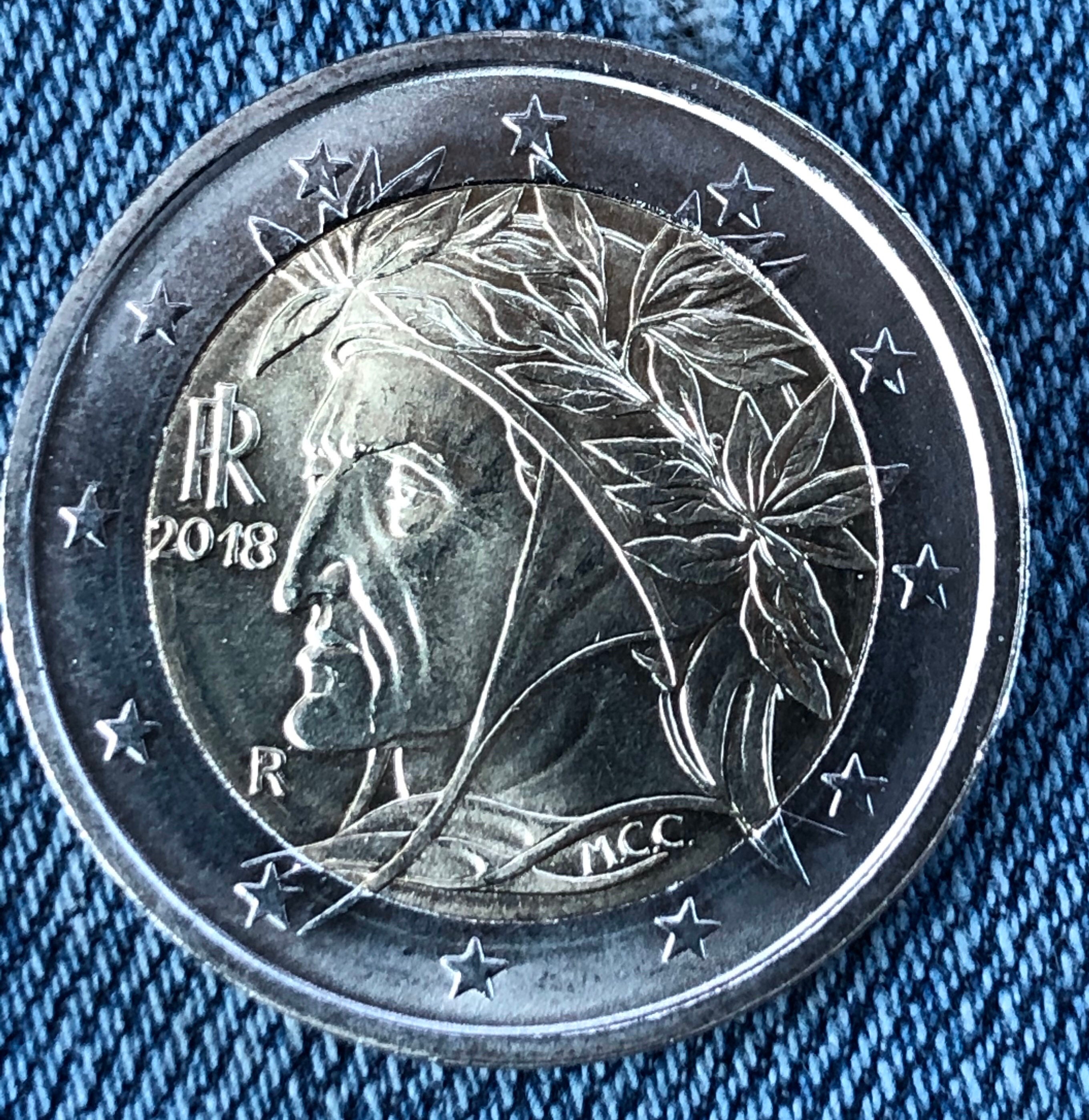 Pièce 2 euro Italie 2013 Dante Alighieri RARE -  France