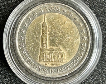2 Coins - 2 Euro Germany 2008 - 'd' Munich and 'f' Stuttgart - St. Michael church BUNDESREPUBLIK DEUTSCHLAND