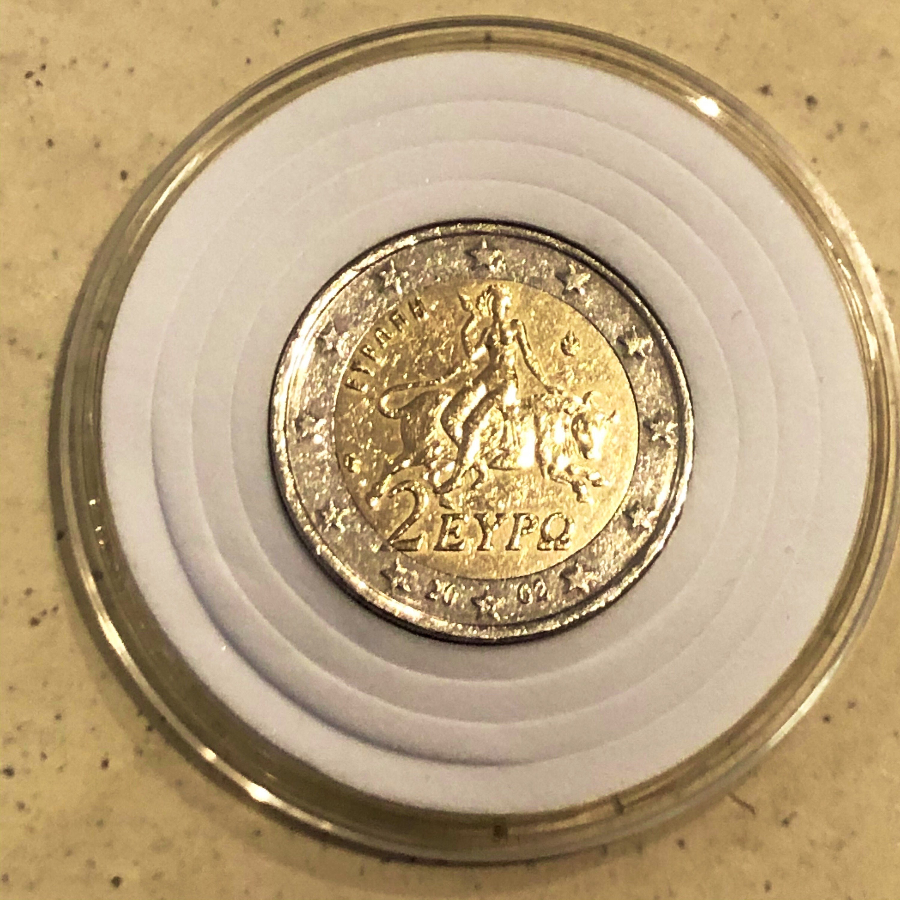 Piece De 2 Euros Femme Sur Un Taureau Pièce 2 euro Grèce 2002 avec 'S' Helsinki Finlande - Etsy France