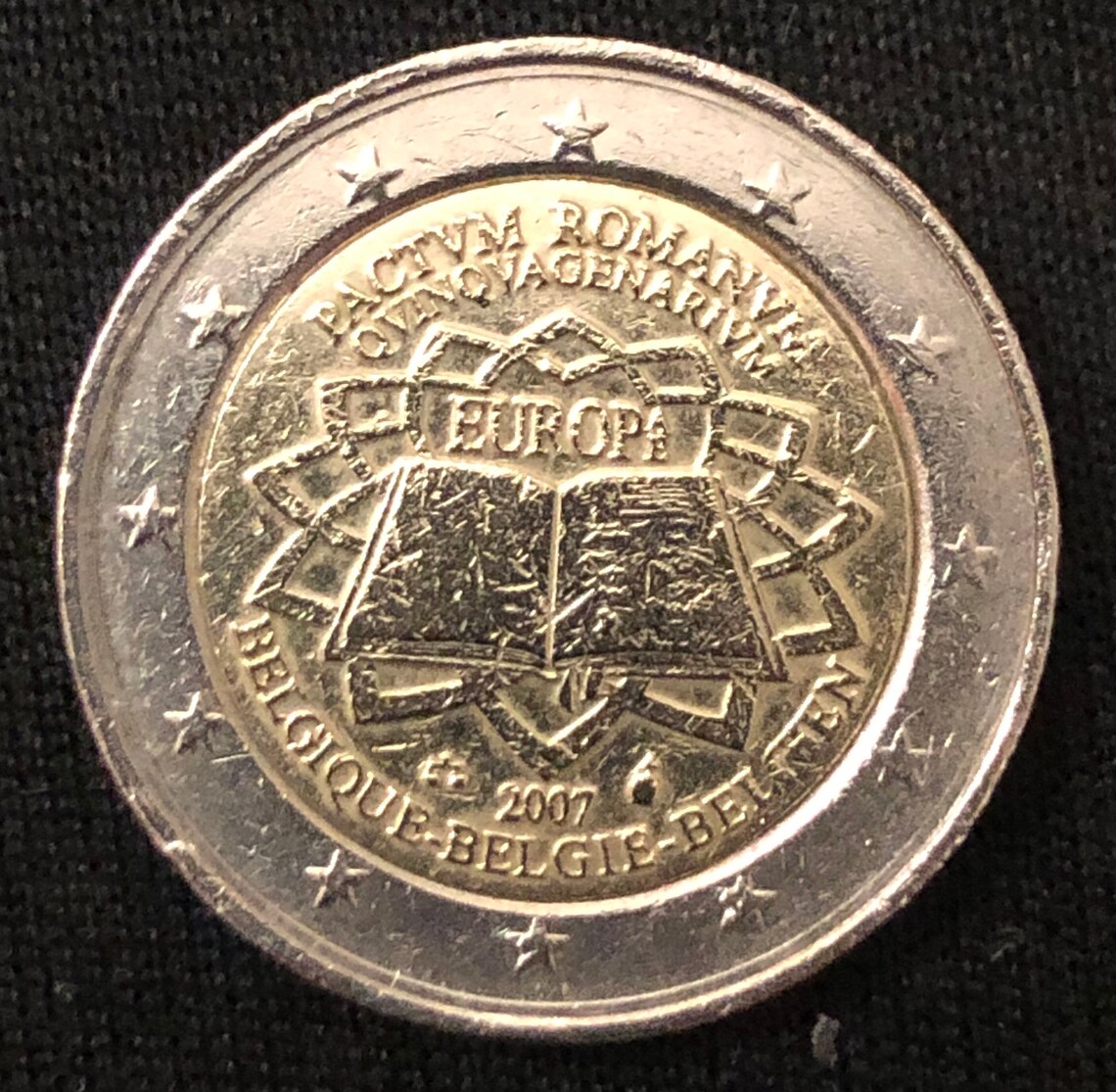 Belgique 2 Euro commémorative 50 ans du Traité de Rome 2007 - pieces