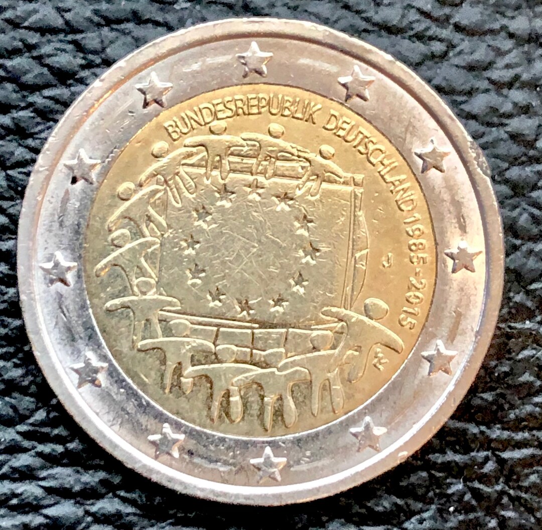 Valeur Pièce 2 Euros République Française 1985 2015 Pièce de 2 euros Allemagne 2015 Drapeau européen commémoratif - Etsy France