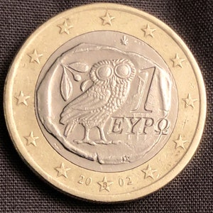 Coin 1 Euro Greece 2002 - 1 euro coin Greece 2002 (with S)