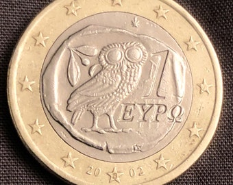 Coin 1 Euro Greece 2002 - 1 euro coin Greece 2002 (with S)