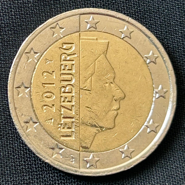 Coin 2 euro Luxembourg Letzebuerg Lussemburgo 2012 Granduca Henri - RARE