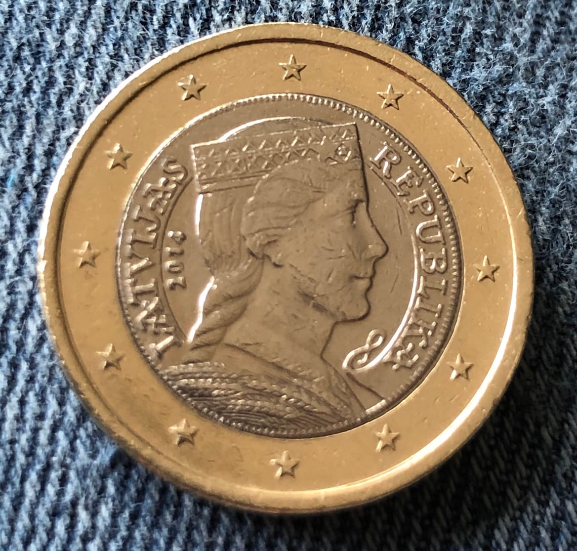 Piece De 1 Euro Republika Latvijas 2014 Prix Moneda 1 euro Letonia 2014 LATVIJAS REPUBLIKA - Etsy España