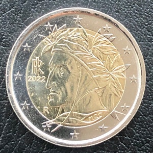 2 euro coin Italy 2022 - Dante Alighieri