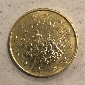 Coin 50 eurocent San Marino Republic 2006 - Very Rare (only 194,000 coins)
