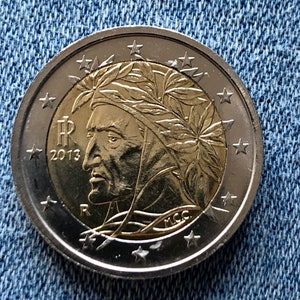 2 euro coin Italy 2013 - Dante Alighieri
