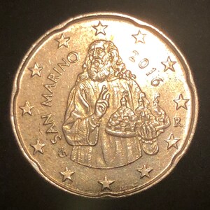 Coin 20 eurocent San Marino 2016 - Rare (only 200,000 pieces minted)