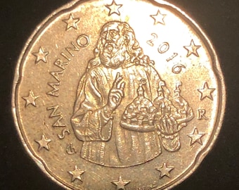 Coin 20 eurocent San Marino 2016 - Rare (only 200,000 pieces minted)
