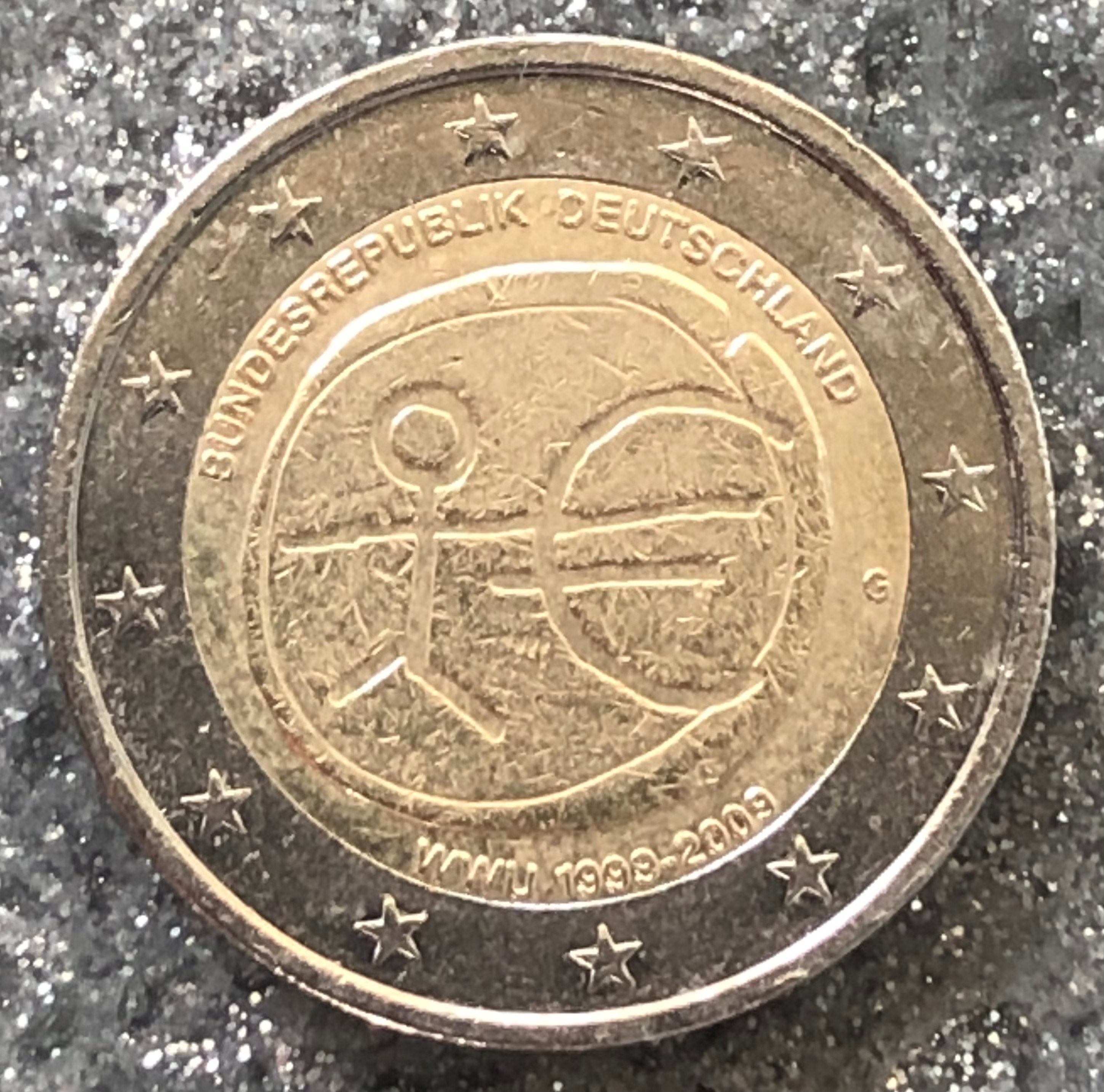 Pièce 2 Euro Bundesrepublik Deutschland 2009 Valeur Pièce 2 euro Allemagne 'G' Karlsruhe 2009 - Etsy France