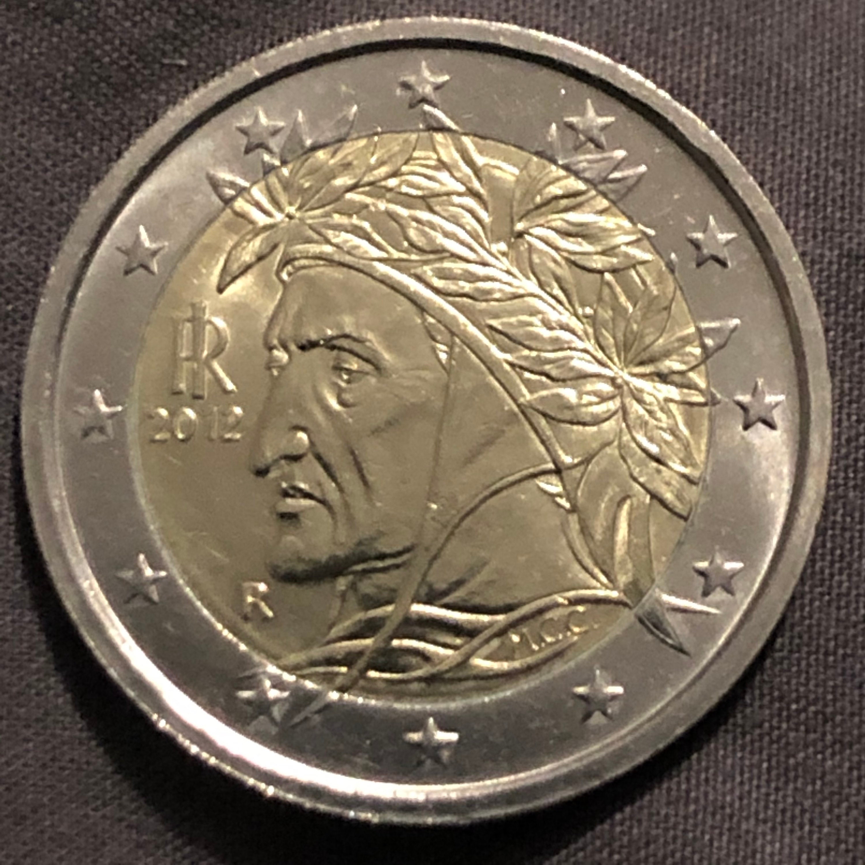 Pièce 2 Euros 2002 Femme Autriche Valeur Pièce 2 euro Italie Italie 2012 Dante Alighieri - Etsy France