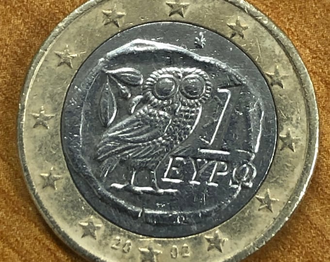 Coin 1 Euro Greece 2002 1 Euro Coin Greece 2002 with Defect Rare off