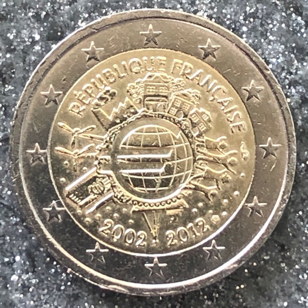 Moneda 2 Euros Francia 2012 - Francia conmemorativa 10 Años Euro