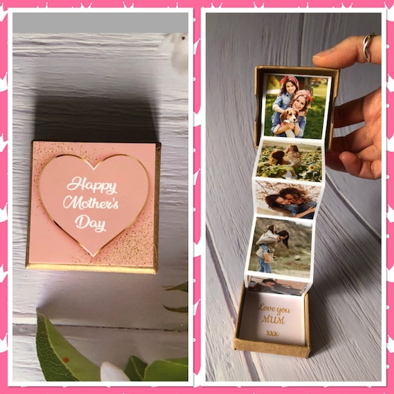 Personalised Photo Pull up Gift Box for Birthday, Anniversary, Valentines  Day, Christmas, Mothers Day or to Say I Love You or I Miss You. 