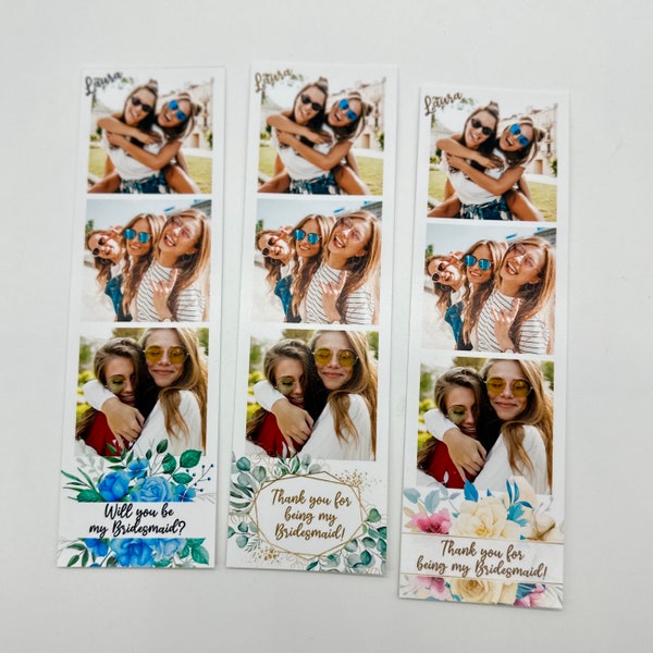 Personalised Bridesmaid Photo Strip Bookmark Magnet Gift 'Will you be my bridesmaid' Bridesmaid Keepsake Memorable Gift, Wedding favour gift
