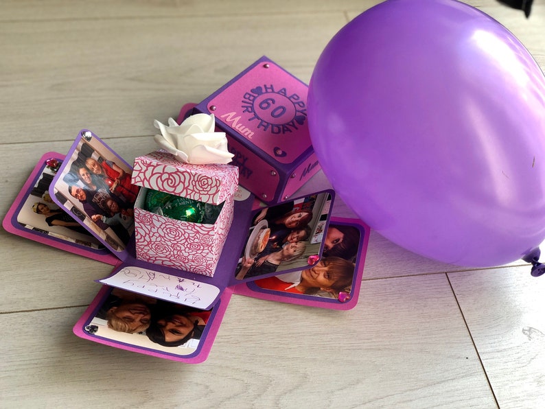 Happy Birthday photo box card/gift with chocolates Etsy