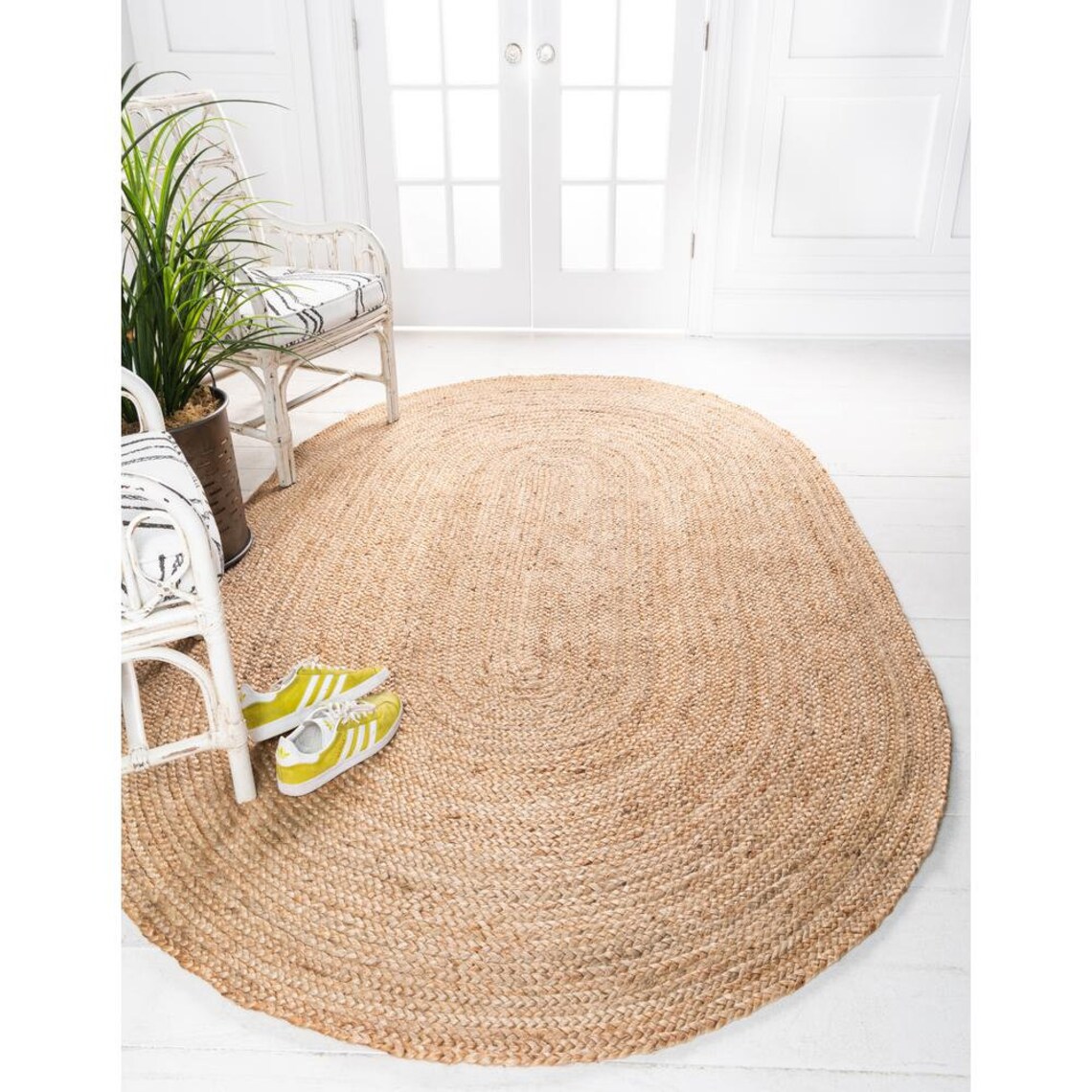 Indian Jute Oval Rug Natural Jute Rug Door Mat Home Decor Rug Etsy