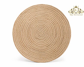 Round Braided Jute Rug, Natural Boho Area Rug, Handmade Round Rug, Farmhouse Rug, Rustic Neutral Home Decor, Natural Fiber Floor Rug