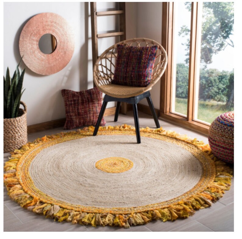 braided carpet rug meditation mat Home Decorative Round Jute Office Floor Jute Carpet Rag Rug Braided RAG RUG Handmade jute rag rugs