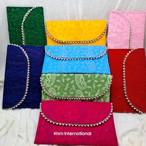 100 Indian Embroidered Clutch Purse Bags: Wedding Favor Gifts