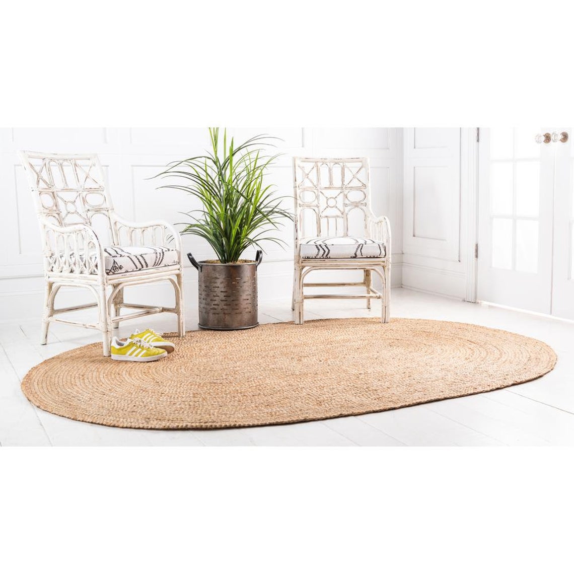 Indian Jute Oval Rug Natural Jute Rug Door Mat Home Decor Rug Etsy