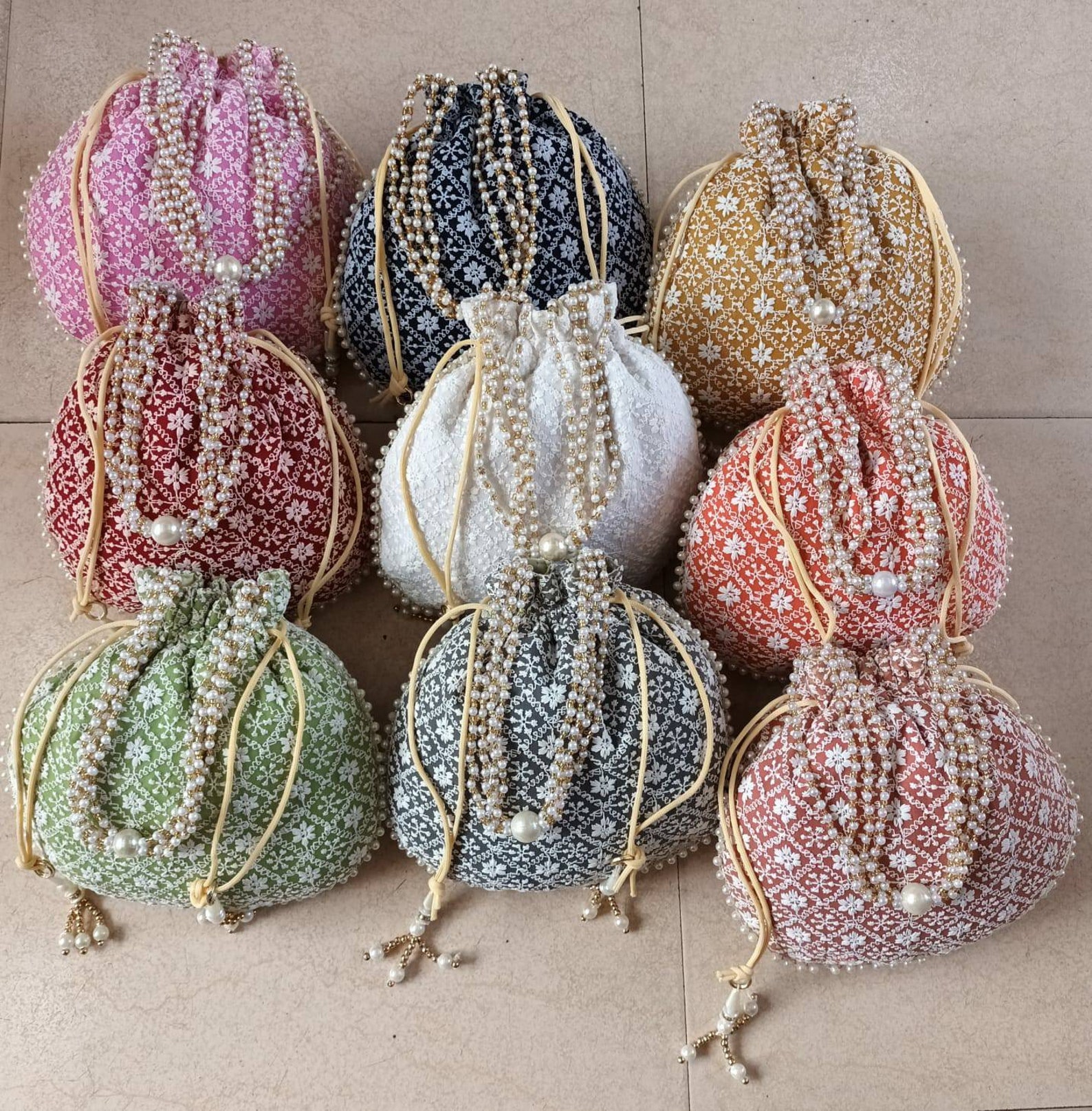 100 Pcs Indian Handmade Pouch Bags Potli Purse Bag for Gift Etsy