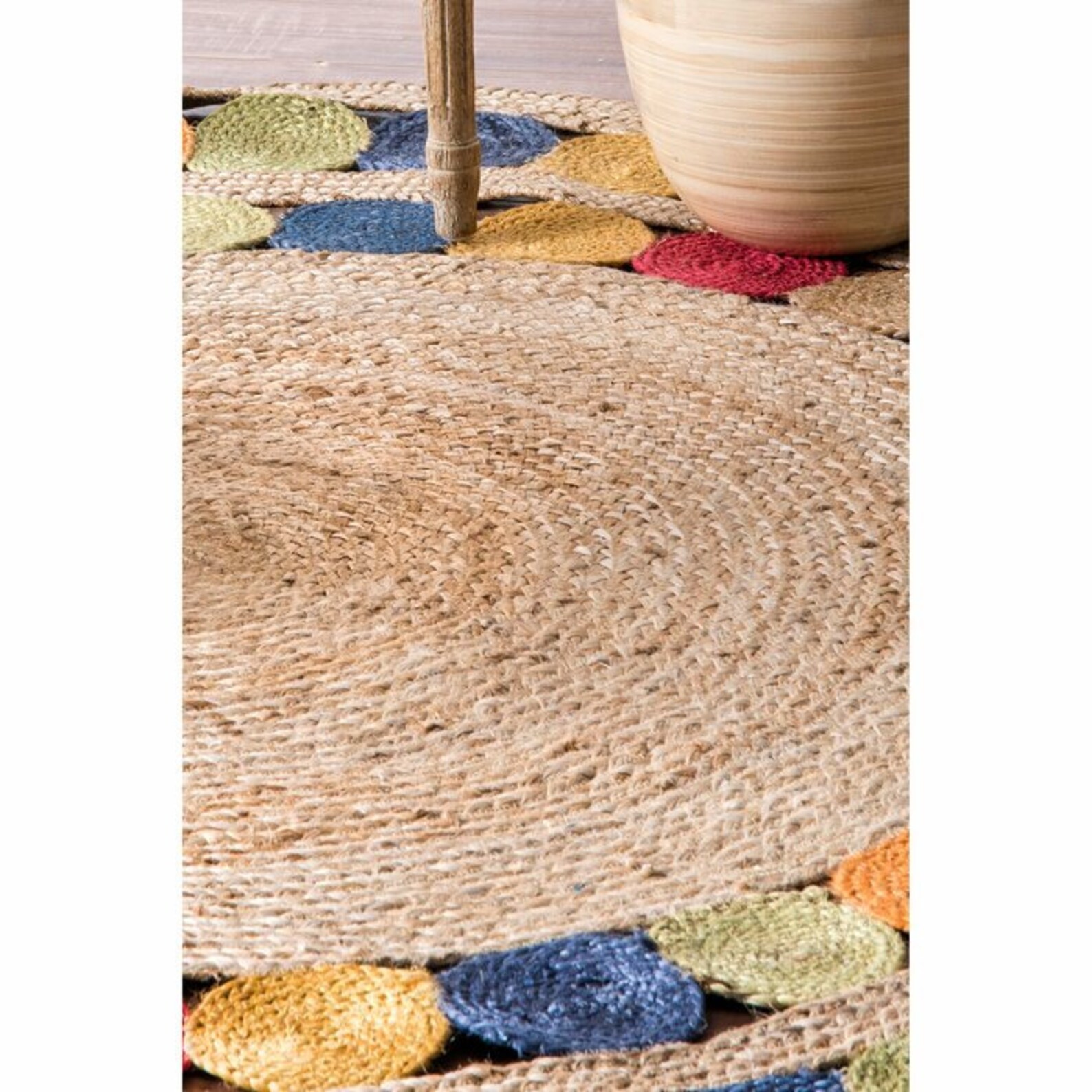 Beautiful Hand Braided Bohemian Jute Rug Natural Jute Area Etsy