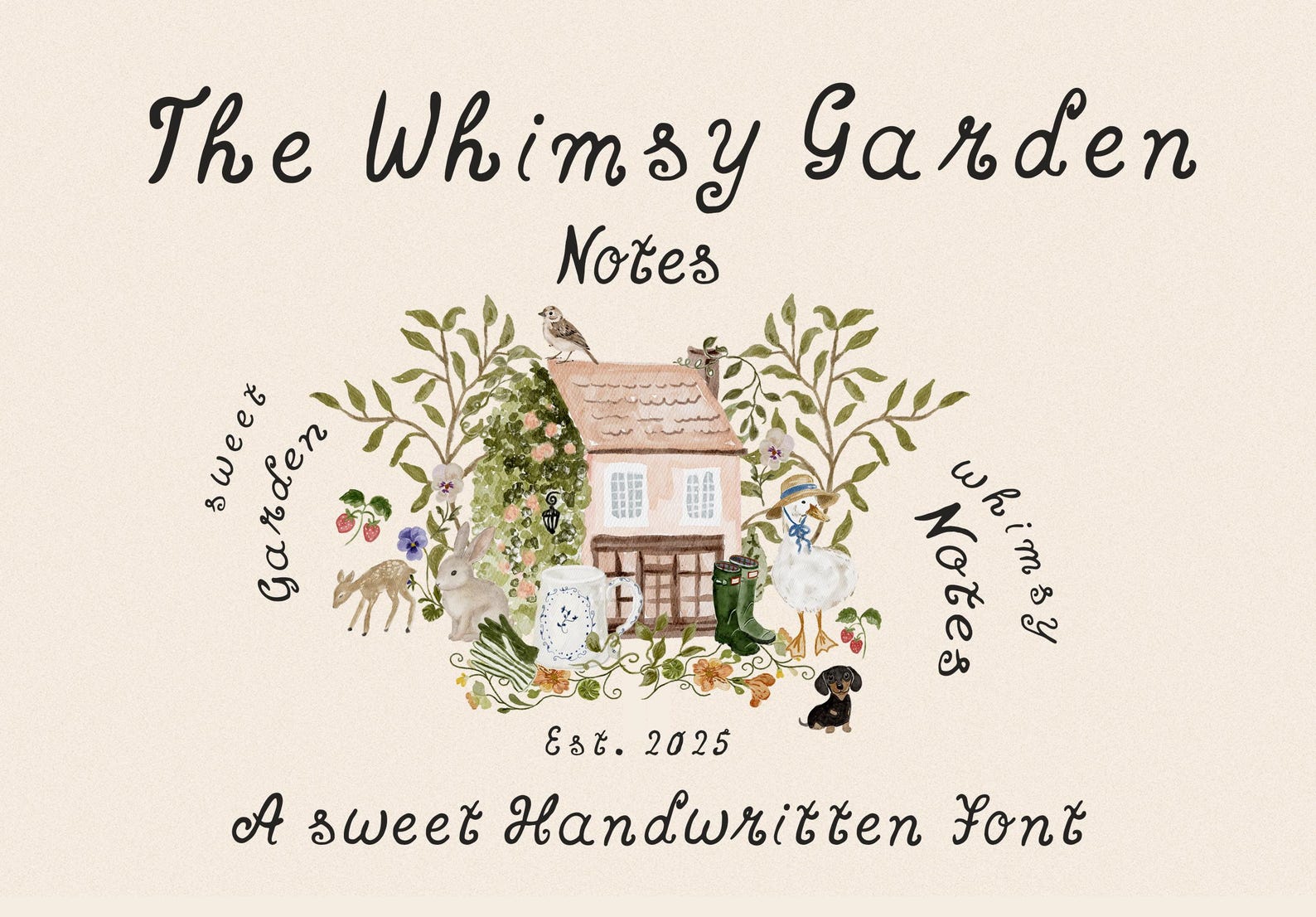 Hand Lettered Font, Handwritten Notes Font, Hand Lettered Font ...