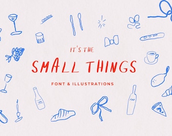 Hand Lettered Font, Handwritten Marker Font, Modern Handwriting Brush Font, Handwritten Notes Font, Food Icon, Dolce Vita Line Art