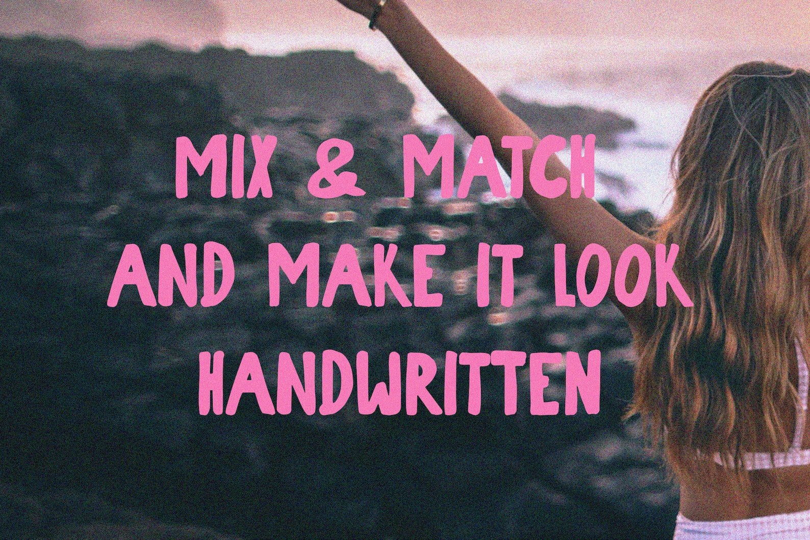 Hand Lettered Font Duo, Handmade Font, Handmade Brush Font, Bold Hand ...
