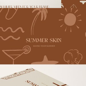 Abstrakt sommar clipart - sommar linjekonst illustration - abstrakt sommar affisch - sommar ikoner - strand semester resor clipart bild 7