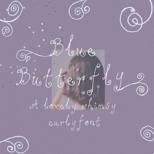 Whimsy Curly Font, Hand Lettered whimsical font, Modern Hand Lettering, Wedding Font