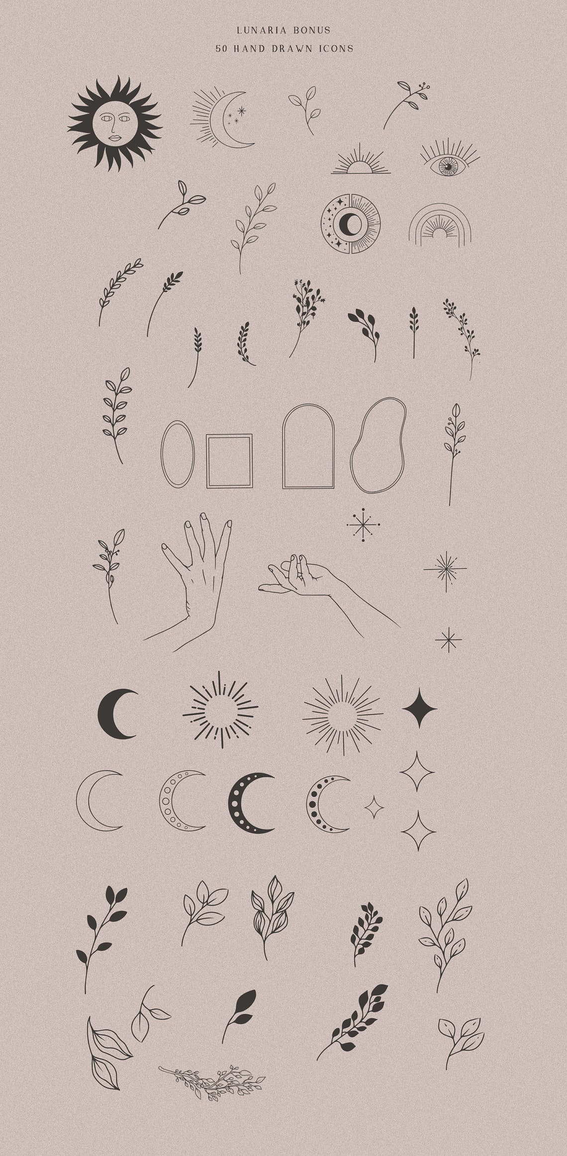 Fine Art Alchemy Symbol Zodiac Esoteric Moon Clipart Hand | Etsy
