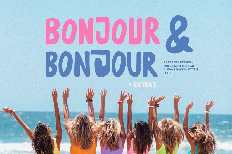 Hand Lettered Font Duo, Handmade Font, Handmade Brush Font, Bold Hand ...