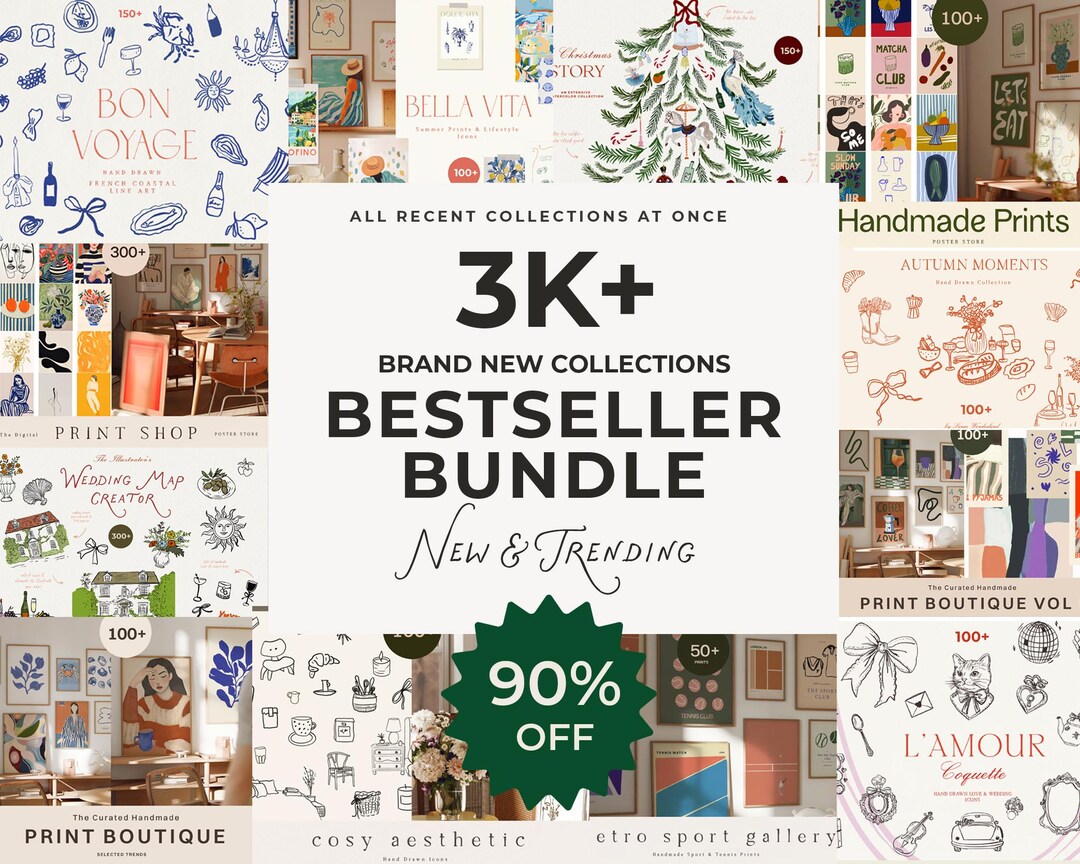 Clip Art & Watercolor Whole Shop Bundle - Print Mega Bundle ...