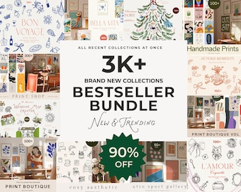 Clip Art & Aquarell Whole Shop Bundle - Druck Mega Bundle - Aquarell Bundle - Gesamtes Shop Bundle - Digitale Clipart PNG Bundle