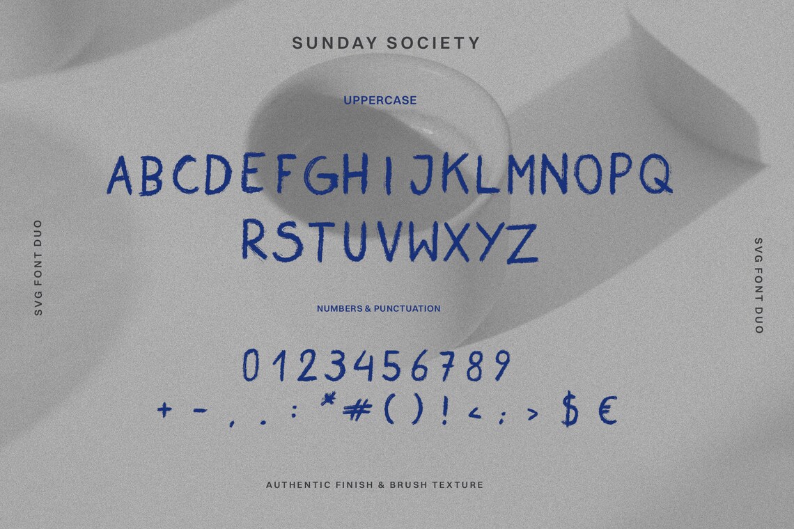 SVG Brush Font Duo, Handmade SVG Font, Handmade Brush Font, Bold Marker ...
