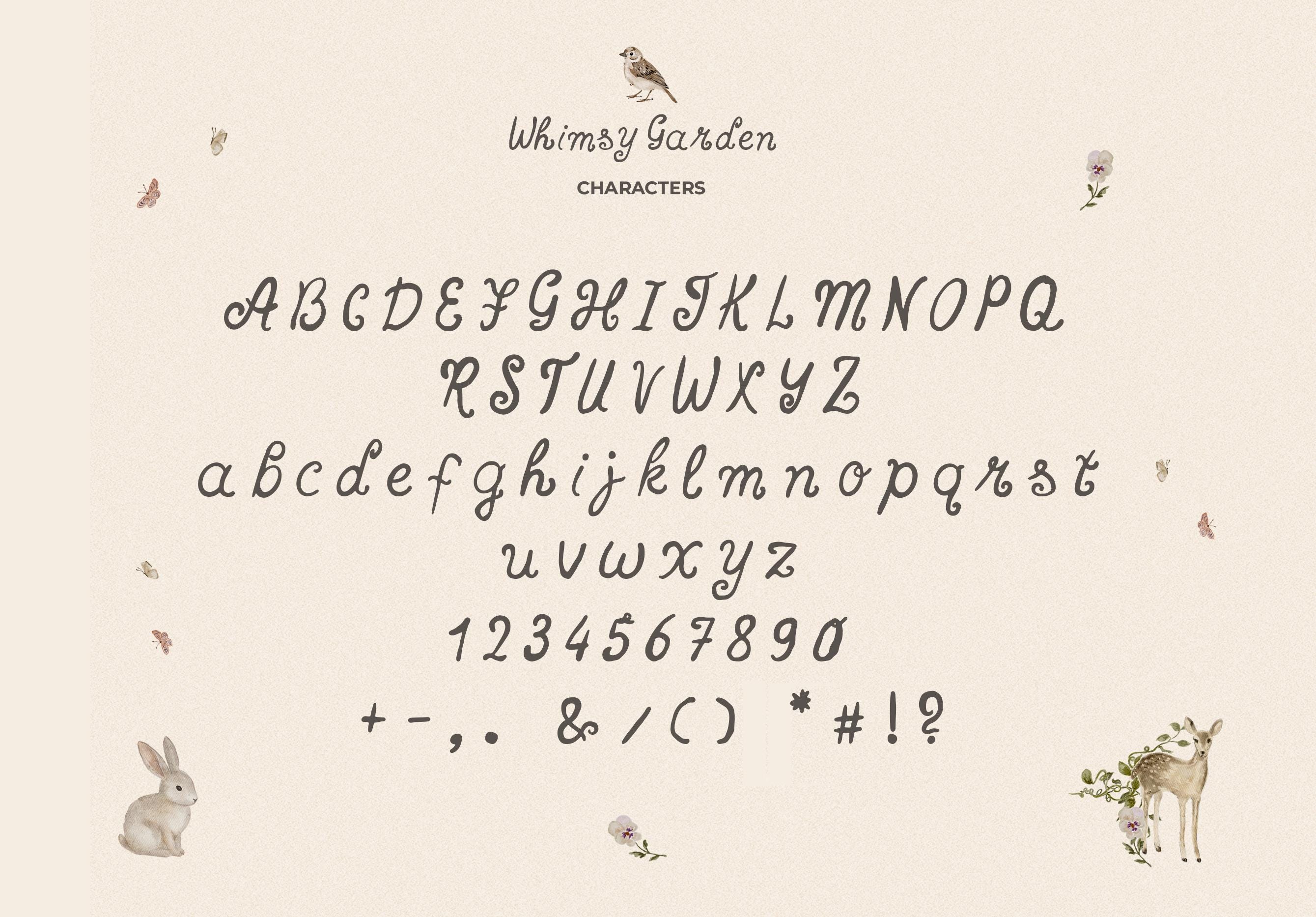 Whimsy Handwriting Hand Lettered Font, Handwritten Notes Font, Hand Lettered Font ...