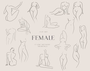 Female line art illustration, fine art female line clip art, feminine illustration, body figures, artistic female body sketch, woman drawing