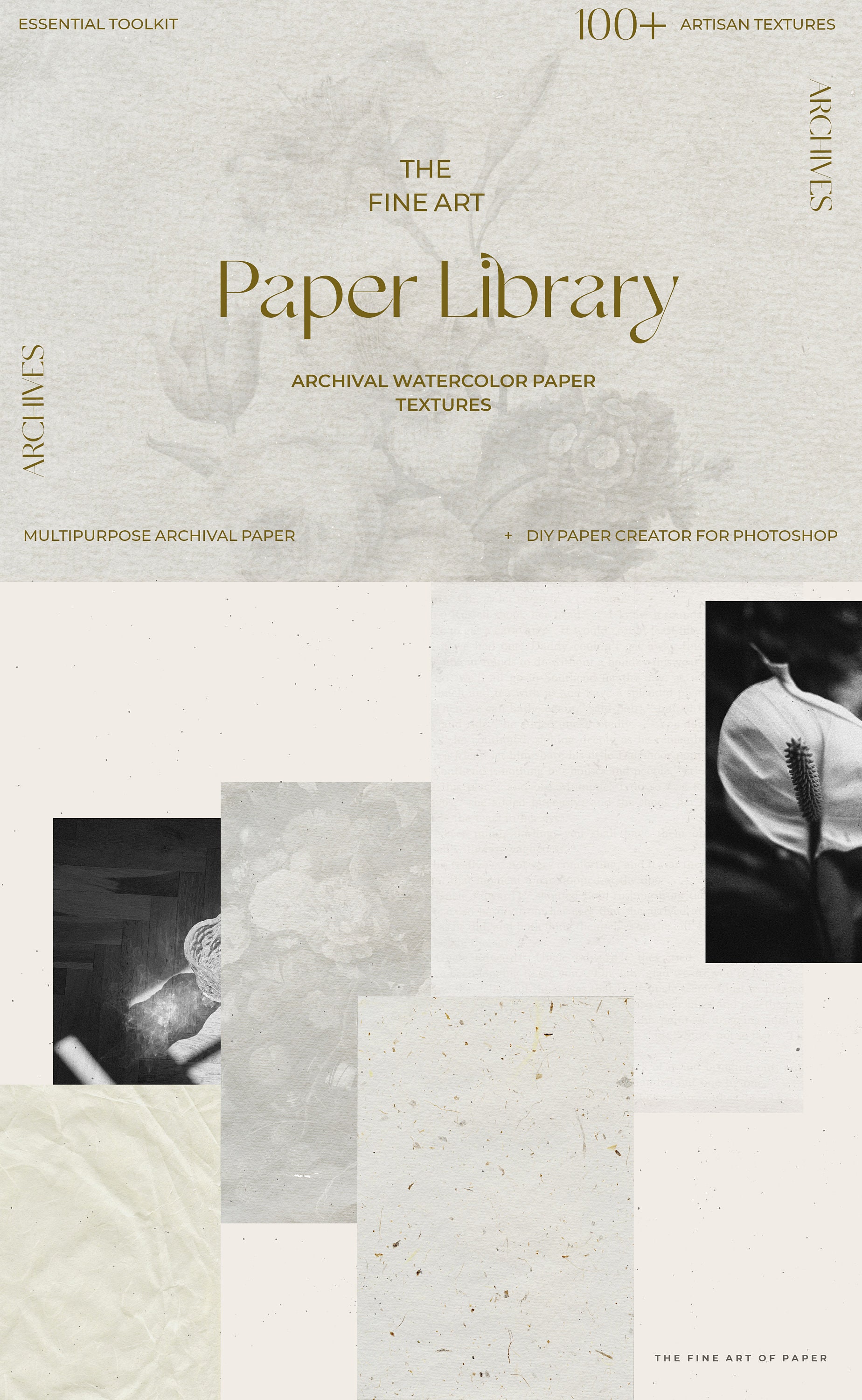 Watercolor Paper Texture - Fine Art Texture - Fine Art Paper Background - Digital Watercolor Paper - Clip Art Texture - Craft Paper Texture