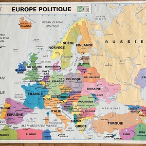 Europa politica e fisica - Mappa della vecchia scuola MDI, 1997 / Mappa della vecchia scuola