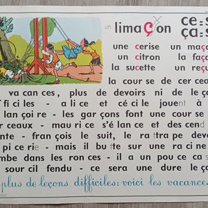 Reading, sounds, letters, syllables, words - Old school posters MDI, 1960 / Old school posters